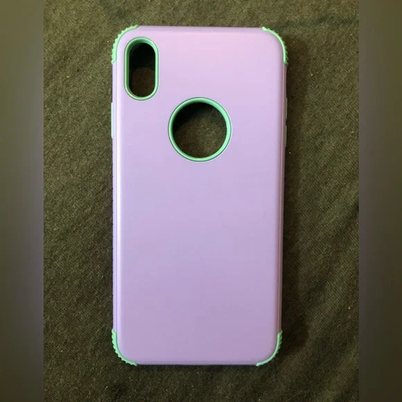 iPhone XS Max/ iPhone 8 Plus Purple & Teal 2 - Piece Phone Case - Picture 3 of 10